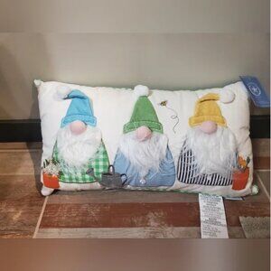 Rachel Ashwell Large Garden Gnomes Decorative Pillow
